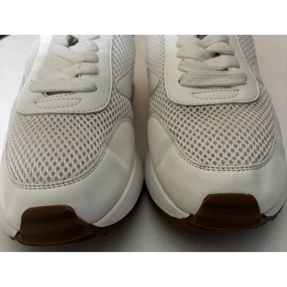 DV Dolce Vita BYNX Lace Up Jogger Sneakers Shoes 7.5 White Mesh Platform Chunky